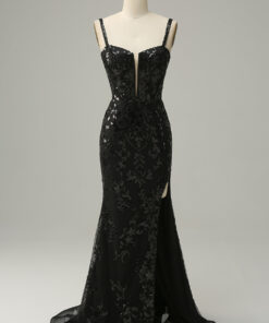 Emerald Green Sequin Prom Dress